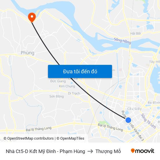 Nhà Ct5-D Kđt Mỹ Đình - Phạm Hùng to Thượng Mỗ map