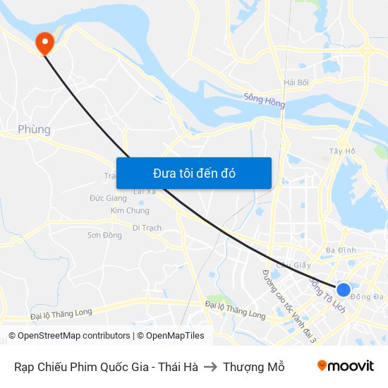 Rạp Chiếu Phim Quốc Gia - Thái Hà to Thượng Mỗ map