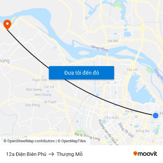 12a Điện Biên Phủ to Thượng Mỗ map