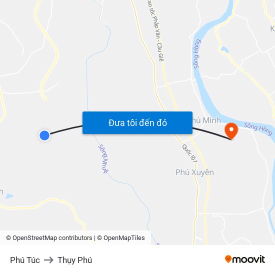 Phú Túc to Thụy Phú map