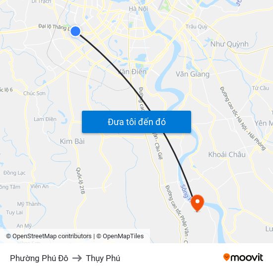 Phường Phú Đô to Thụy Phú map