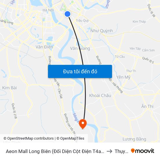 Aeon Mall Long Biên (Đối Diện Cột Điện T4a/2a-B Đường Cổ Linh) to Thụy Phú map