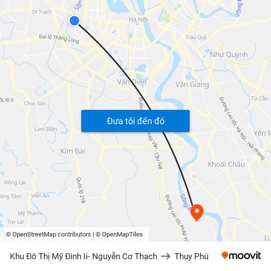 Khu Đô Thị Mỹ Đình Ii- Nguyễn Cơ Thạch to Thụy Phú map