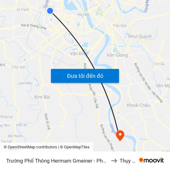 Trường Phổ Thông Hermam Gmeiner - Phạm Văn Đồng to Thụy Phú map