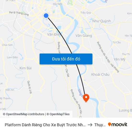 Platform Dành Riêng Cho Xe Buýt Trước Nhà 604 Trường Chinh to Thụy Phú map