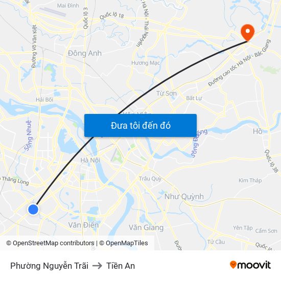 Phường Nguyễn Trãi to Tiền An map