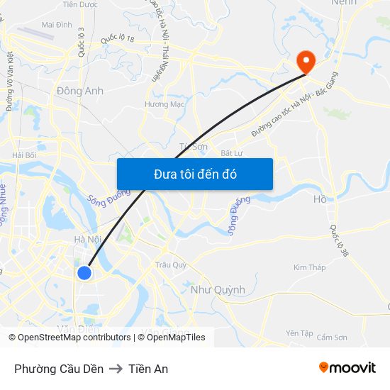 Phường Cầu Dền to Tiền An map