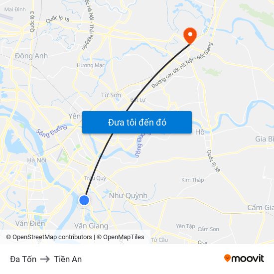 Đa Tốn to Tiền An map