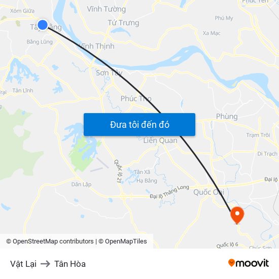 Vật Lại to Tân Hòa map