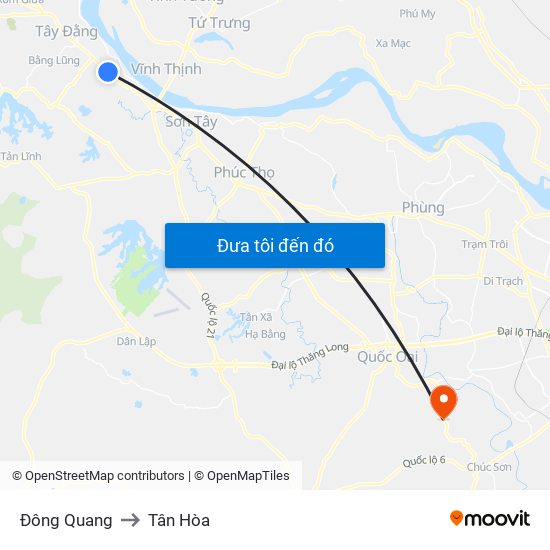 Đông Quang to Tân Hòa map
