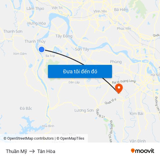 Thuần Mỹ to Tân Hòa map