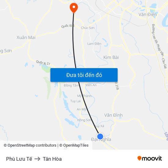 Phù Lưu Tế to Tân Hòa map