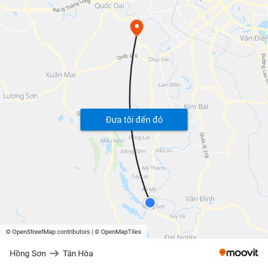 Hồng Sơn to Tân Hòa map