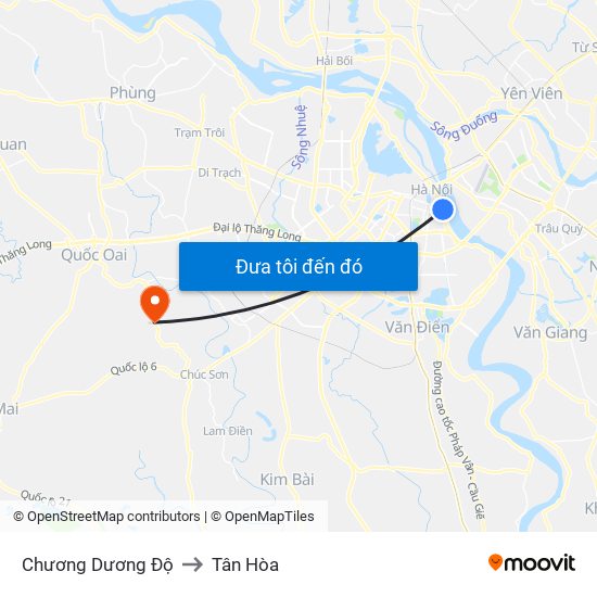 Chương Dương Độ to Tân Hòa map