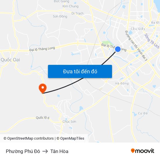 Phường Phú Đô to Tân Hòa map