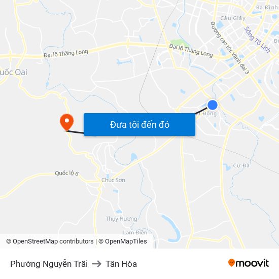 Phường Nguyễn Trãi to Tân Hòa map