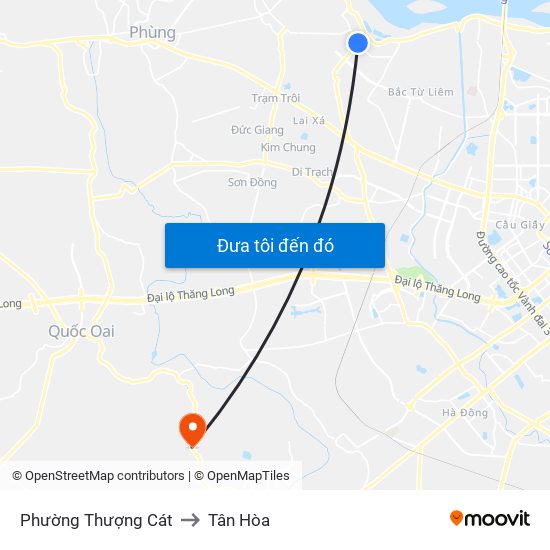 Phường Thượng Cát to Tân Hòa map