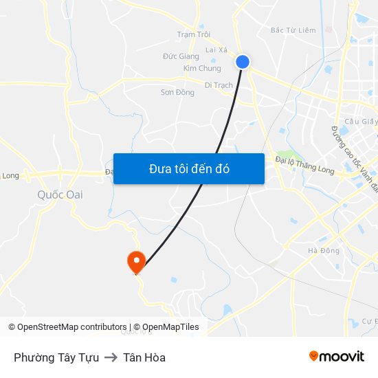 Phường Tây Tựu to Tân Hòa map