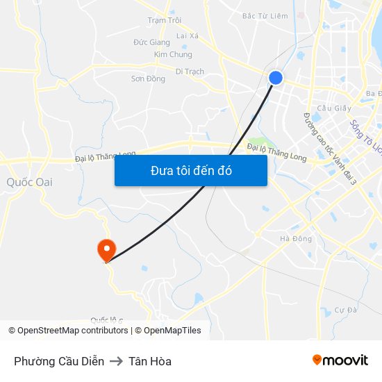 Phường Cầu Diễn to Tân Hòa map