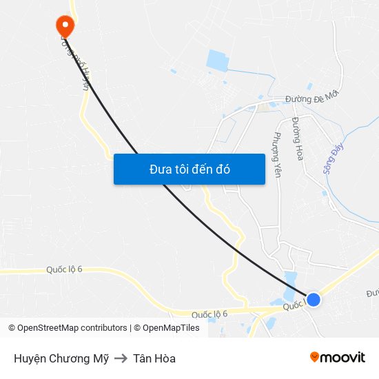 Huyện Chương Mỹ to Tân Hòa map