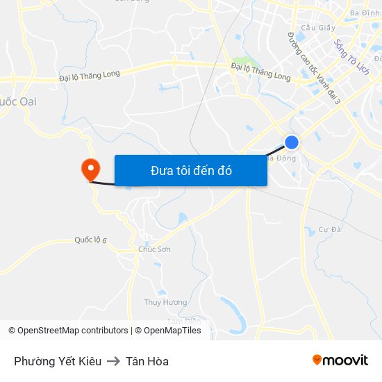 Phường Yết Kiêu to Tân Hòa map