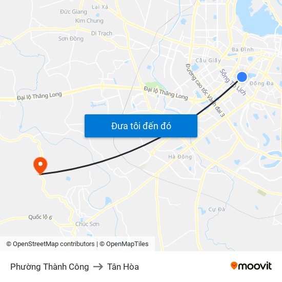 Phường Thành Công to Tân Hòa map