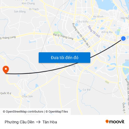 Phường Cầu Dền to Tân Hòa map