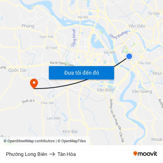 Phường Long Biên to Tân Hòa map