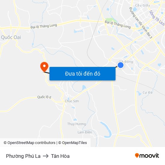 Phường Phú La to Tân Hòa map