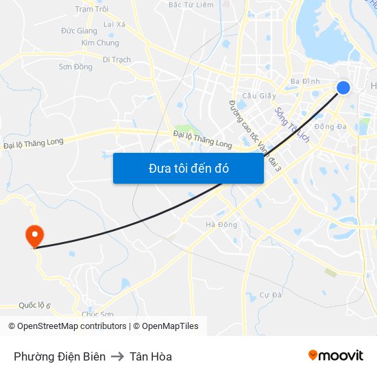Phường Điện Biên to Tân Hòa map