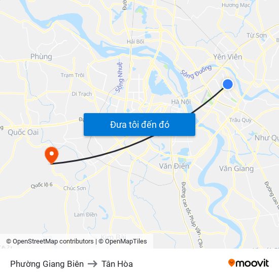 Phường Giang Biên to Tân Hòa map