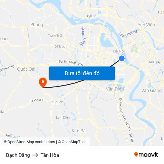 Bạch Đằng to Tân Hòa map