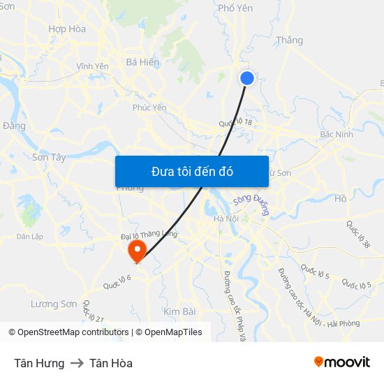 Tân Hưng to Tân Hòa map