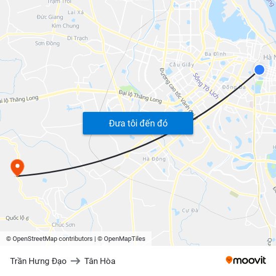 Trần Hưng Đạo to Tân Hòa map