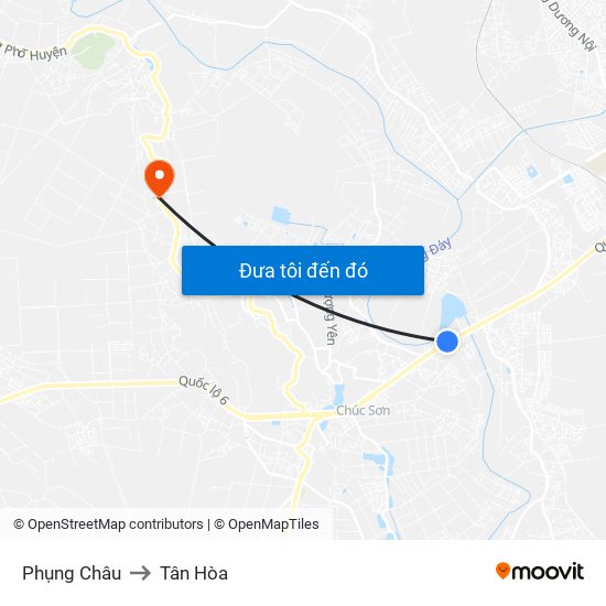 Phụng Châu to Tân Hòa map