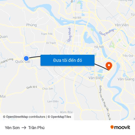Yên Sơn to Trần Phú map