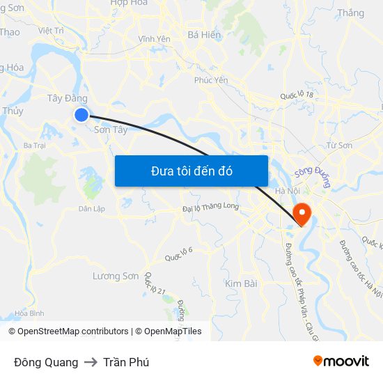 Đông Quang to Trần Phú map