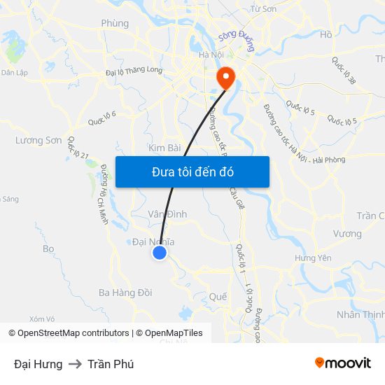 Đại Hưng to Trần Phú map