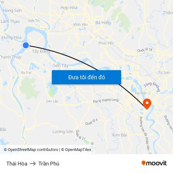 Thái Hòa to Trần Phú map