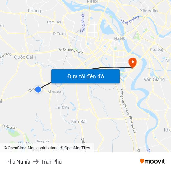 Phú Nghĩa to Trần Phú map