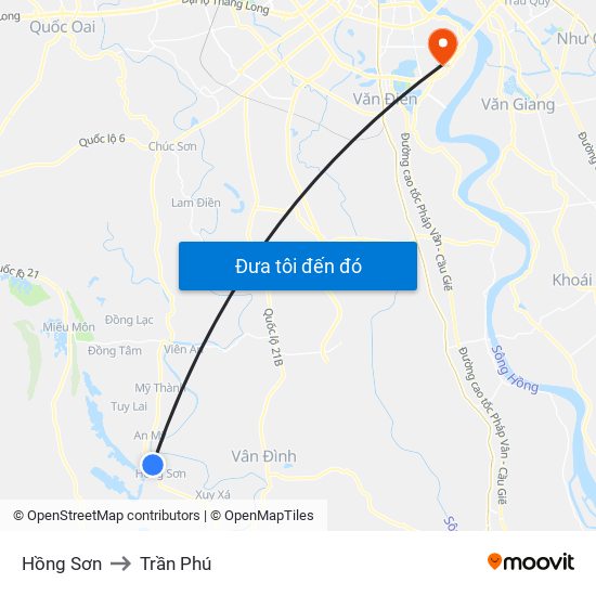Hồng Sơn to Trần Phú map