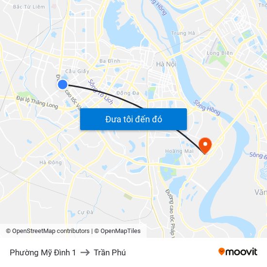 Phường Mỹ Đình 1 to Trần Phú map