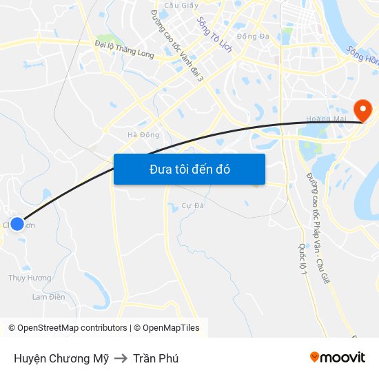 Huyện Chương Mỹ to Trần Phú map