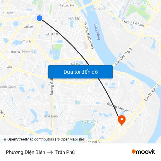 Phường Điện Biên to Trần Phú map