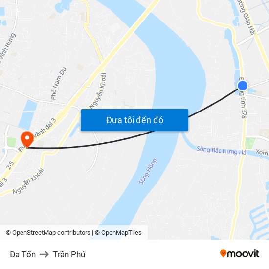 Đa Tốn to Trần Phú map