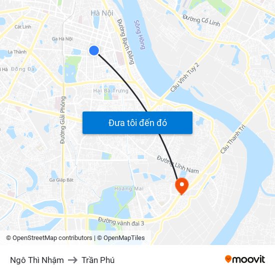 Ngô Thì Nhậm to Trần Phú map