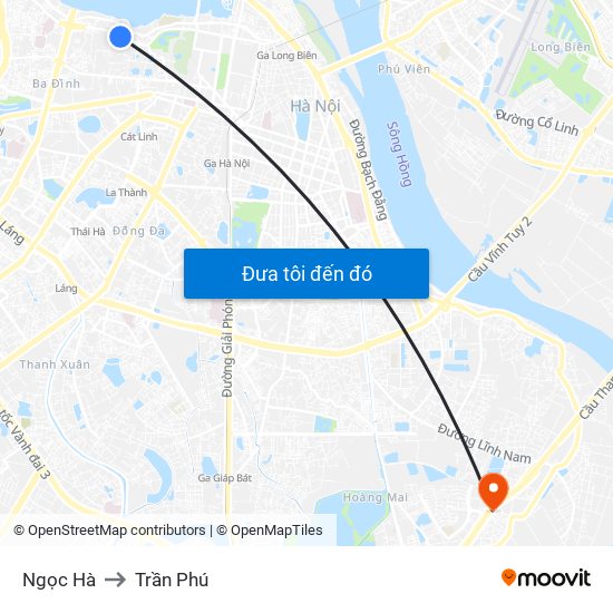 Ngọc Hà to Trần Phú map