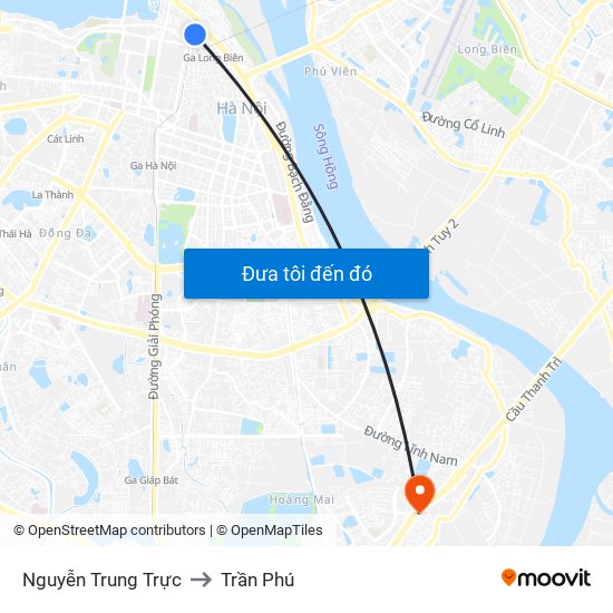 Nguyễn Trung Trực to Trần Phú map