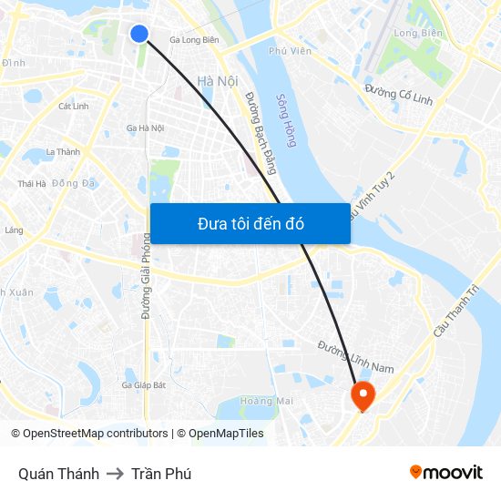 Quán Thánh to Trần Phú map