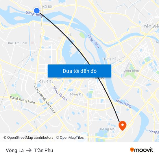 Võng La to Trần Phú map